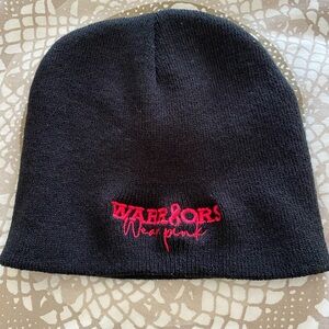 Warriors Wear Pink Black Beanie